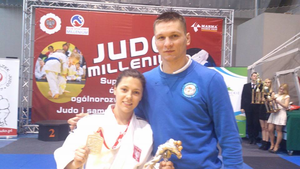 Joanna Witkowska i trener Radosław Miśkiewicz - fot. akademiajudo.pl
