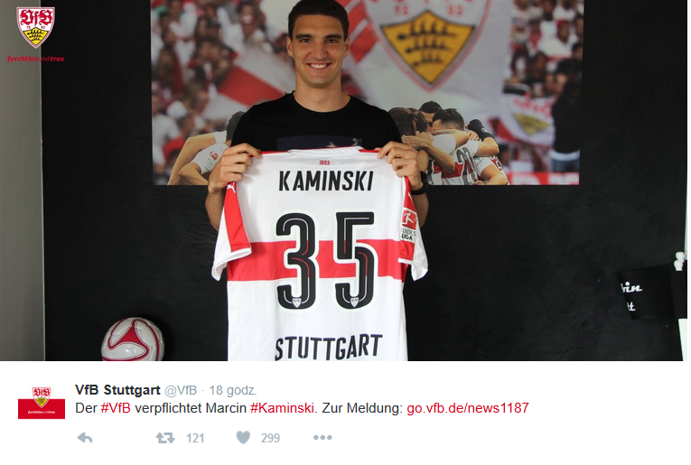 Marcin Kamiński w VfB Stuttgart / fot. Twitter